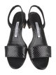 Manolo Blahnik Leather Slingback Sandals
