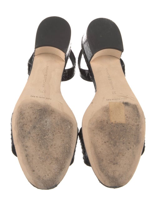 Manolo Blahnik Leather Slingback Sandals