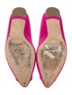 Manolo Blahnik Satin Crystal Embellishments Ballet Flats