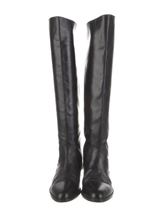 Manolo Blahnik Leather Riding Boots