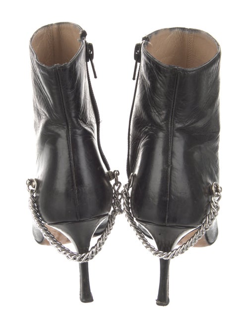 Manolo Blahnik Leather Chain-Link Accents Boots