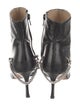 Manolo Blahnik Leather Chain-Link Accents Boots