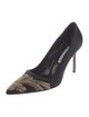 Manolo Blahnik Satin Patterned Pumps