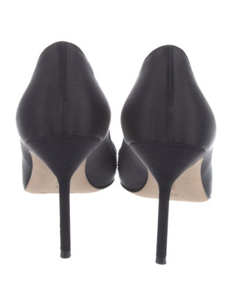 Manolo Blahnik Satin Patterned Pumps