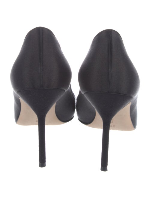 Manolo Blahnik Satin Patterned Pumps