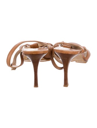 Manolo Blahnik Leather Slingback Sandals