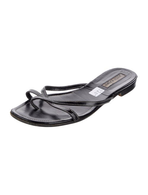 Manolo Blahnik Leather Slides