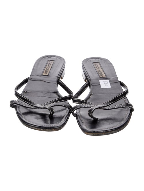 Manolo Blahnik Leather Slides