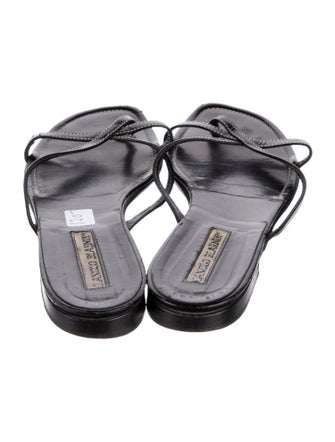 Manolo Blahnik Leather Slides