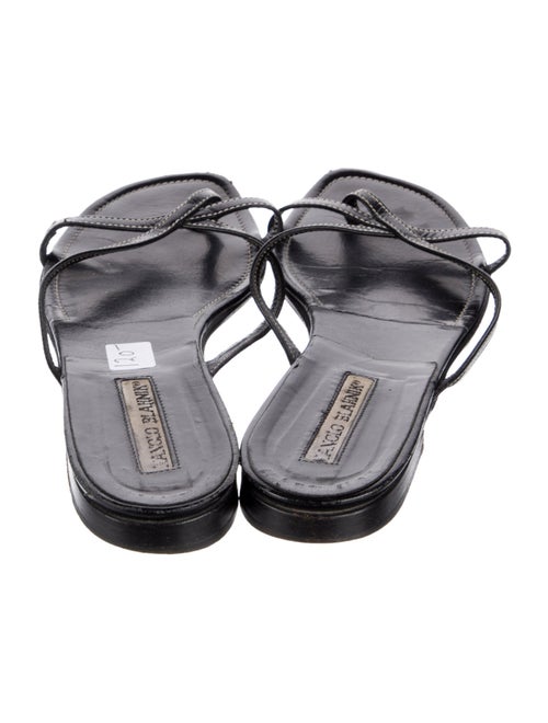Manolo Blahnik Leather Slides