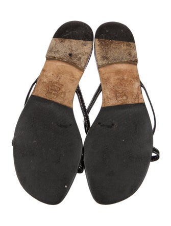 Manolo Blahnik Leather Slides