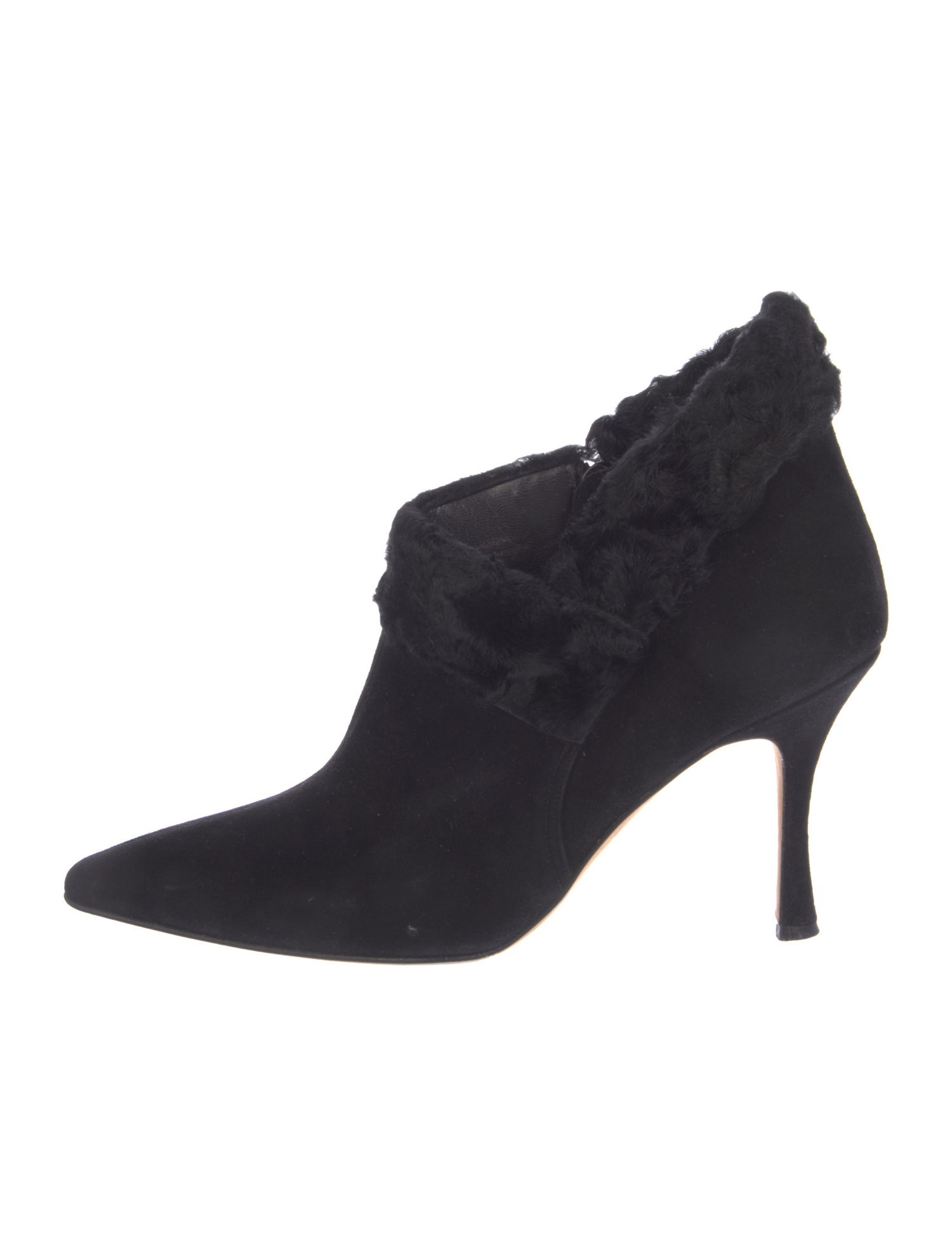 Manolo Blahnik Suede Lace-Up Boots