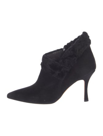 Manolo Blahnik Suede Lace-Up Boots