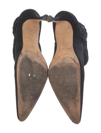 Manolo Blahnik Suede Lace-Up Boots