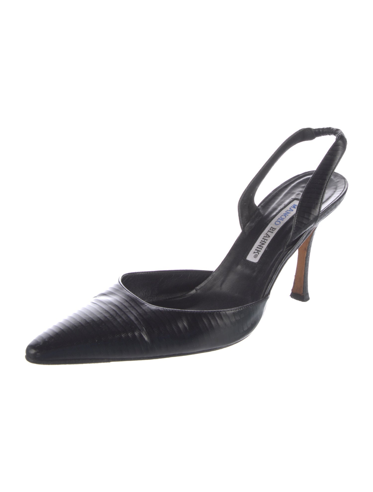 Manolo Blahnik Leather Slingback Pumps