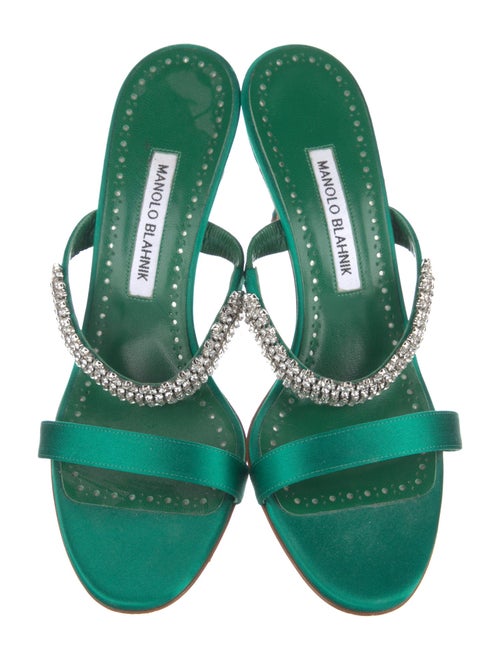 Manolo Blahnik Satin Slides