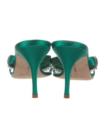 Manolo Blahnik Satin Slides