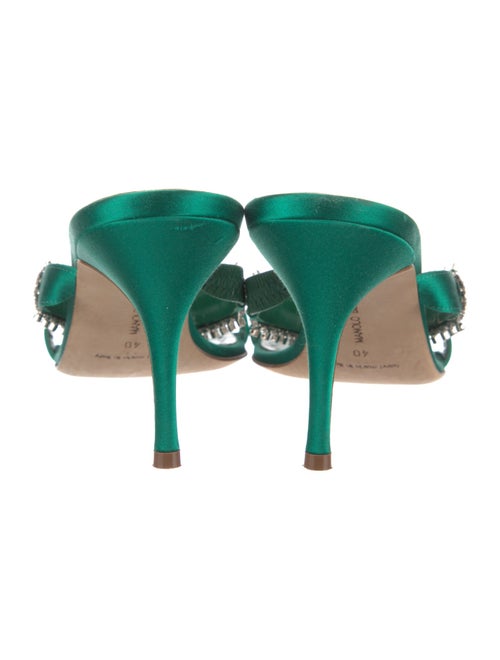 Manolo Blahnik Satin Slides