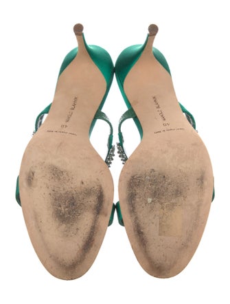 Manolo Blahnik Satin Slides