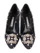 Manolo Blahnik Denim Polka Dot Print Pumps