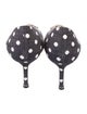 Manolo Blahnik Denim Polka Dot Print Pumps