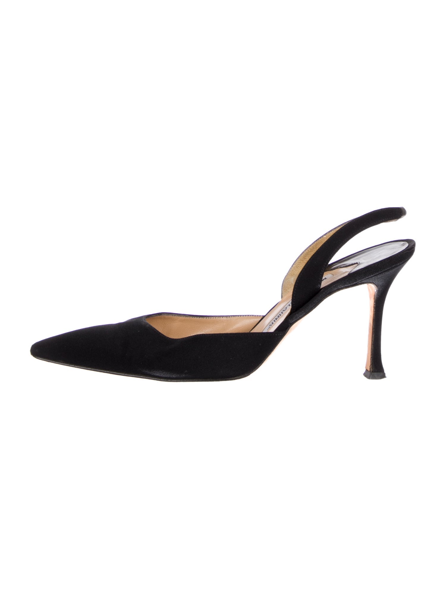 Manolo Blahnik Satin Slingback Pumps