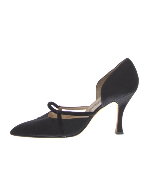 Manolo Blahnik Suede D'Orsay Pumps