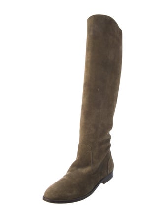 Manolo Blahnik Suede Riding Boots