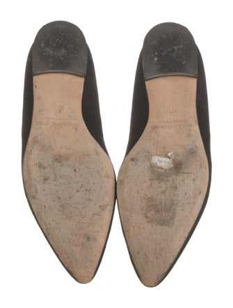 Manolo Blahnik Suede Mary Jane Flats