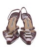 Manolo Blahnik Leather Slingback Pumps