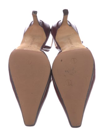 Manolo Blahnik Leather Slingback Pumps