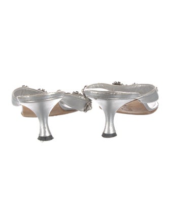 Manolo Blahnik Patent Leather Slides