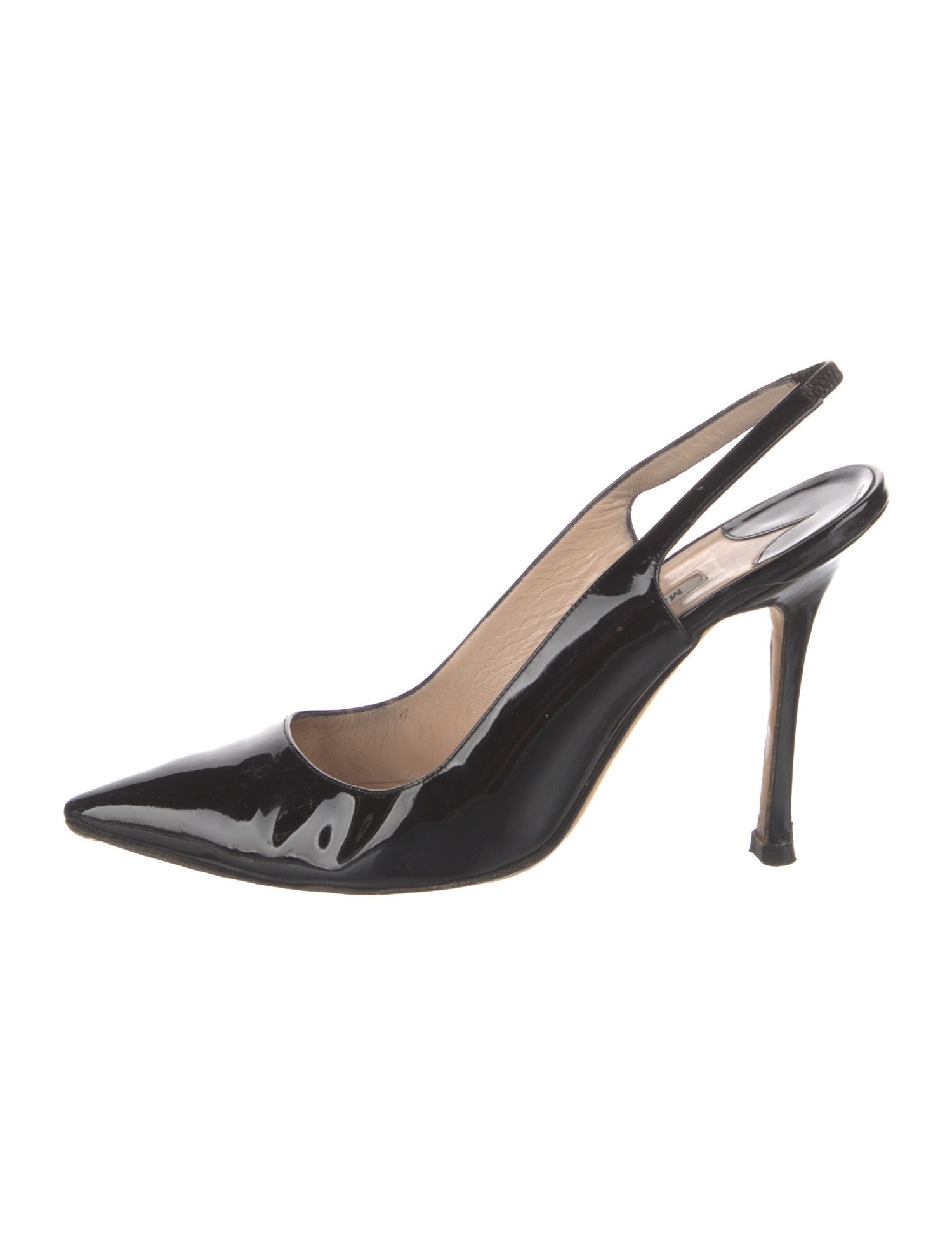 Manolo Blahnik Patent Leather Slingback Pumps
