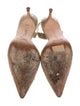 Manolo Blahnik Glitter Tweed Pattern Slingback Pumps