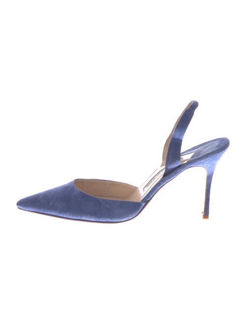 Manolo Blahnik Suede Slingback Pumps