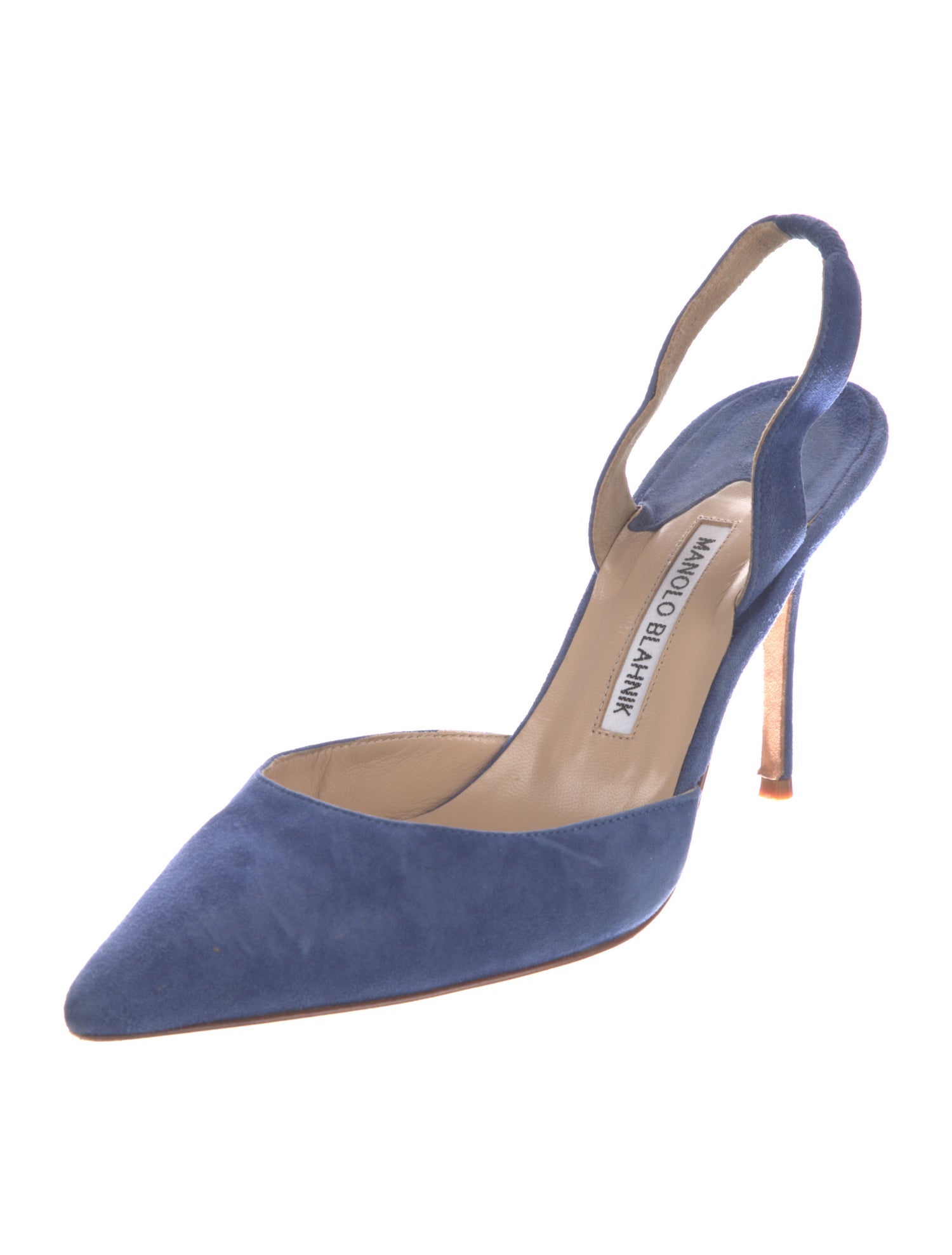 Manolo Blahnik Suede Slingback Pumps