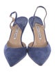 Manolo Blahnik Suede Slingback Pumps