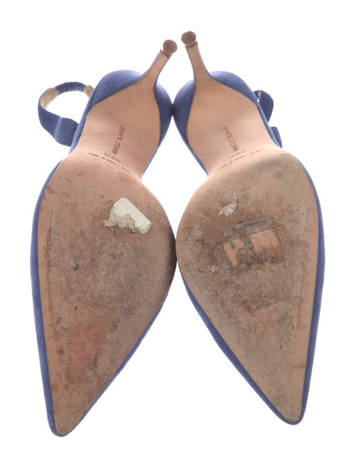 Manolo Blahnik Suede Slingback Pumps