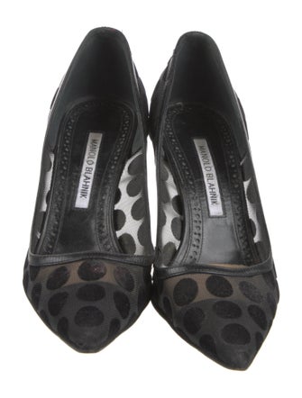 Manolo Blahnik Mesh Mesh Accents Pumps