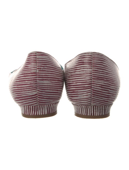 Manolo Blahnik Leather Printed Flats