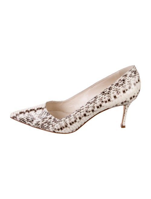Manolo Blahnik Snakeskin Animal Print Pumps