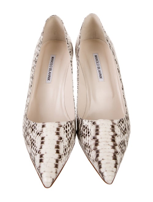 Manolo Blahnik Snakeskin Animal Print Pumps