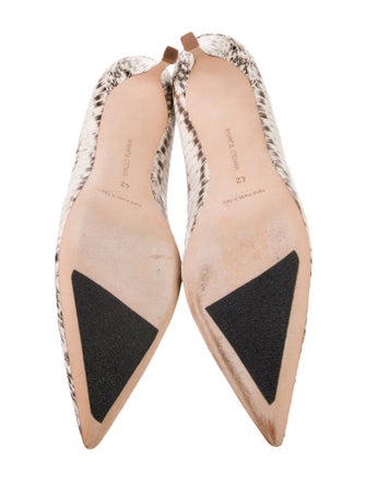 Manolo Blahnik Snakeskin Animal Print Pumps