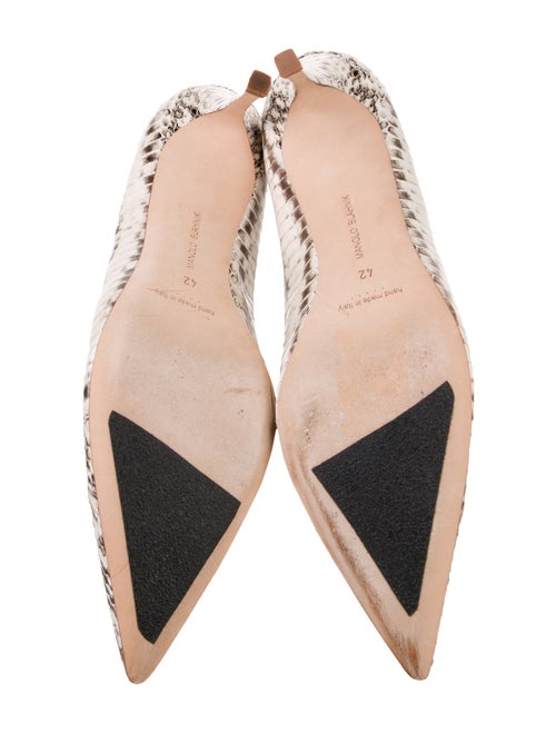 Manolo Blahnik Snakeskin Animal Print Pumps