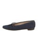 Manolo Blahnik Denim Bow Accents Flats