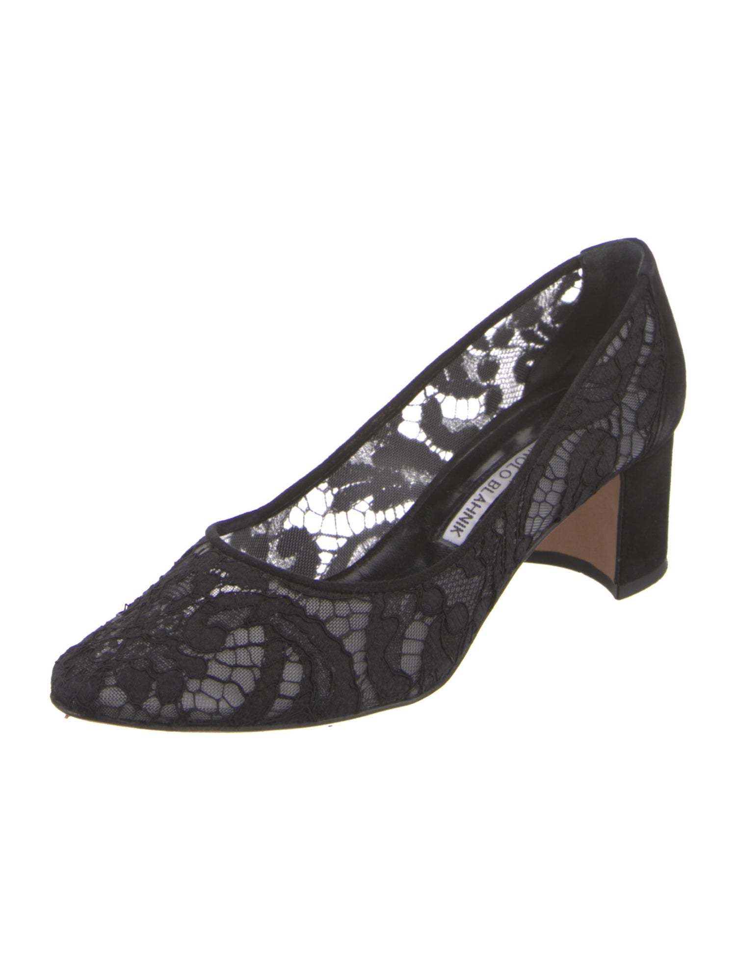 Manolo Blahnik Lace Lace Pattern Pumps