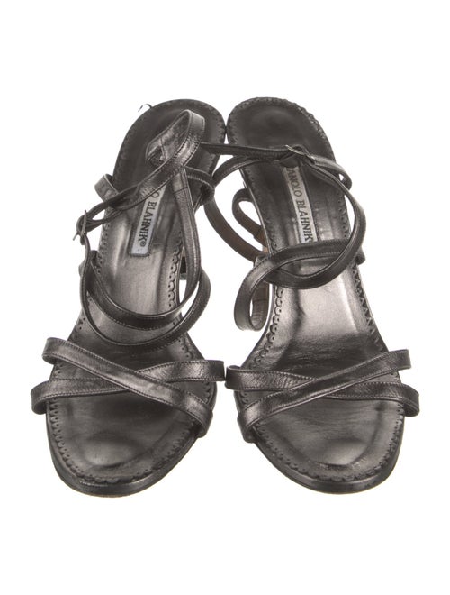 Manolo Blahnik Leather Slingback Sandals
