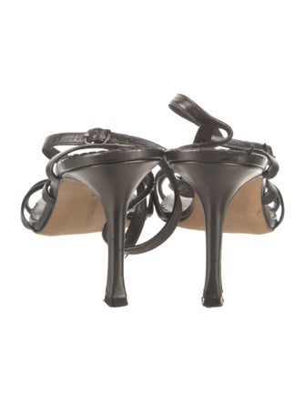 Manolo Blahnik Leather Slingback Sandals