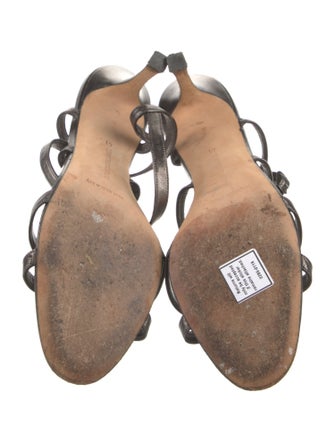 Manolo Blahnik Leather Slingback Sandals