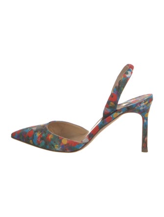 Manolo Blahnik Printed Slingback Pumps